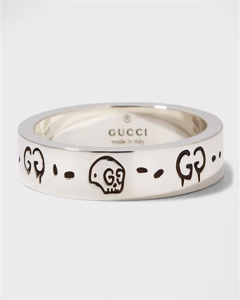 gucci ghost sterling silver ring|neiman marcus gucci ring.